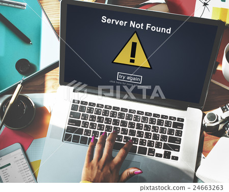 Server Not Found Computer Database Network Concept 24663263