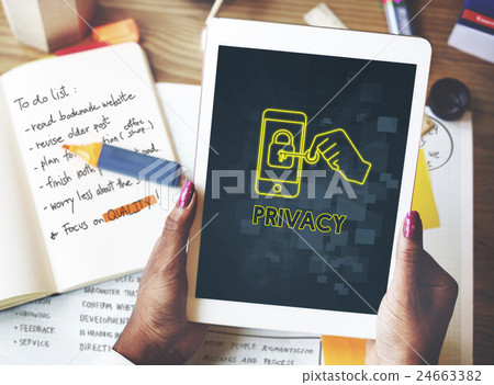 Privacy Online Network Security Technology Graphic Concept Privacy Online Network Security Technology Graphic Concept 24663382