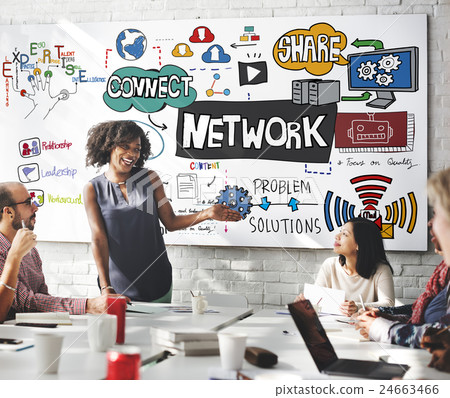 Network Global Communications Connection Technology System Concept 24663466
