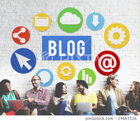 Blog Blogging Content Website Online Concept Blog Blogging Content Website Online Concept 24663526
