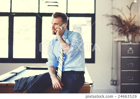 Businessman Communication Connection Internet Concept Businessman Communication Connection Internet Concept 24663529