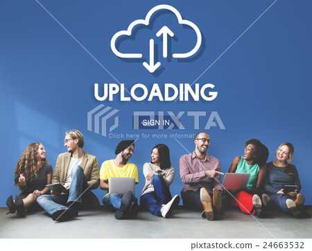 Uploading Upload Data Download Information Concept 24663532