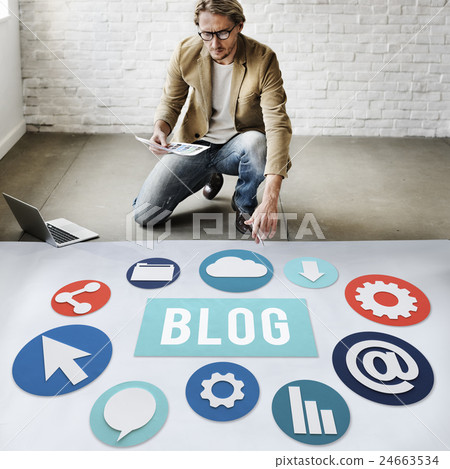 Blog Blogging Content Website Online Concept Blog Blogging Content Website Online Concept 24663534