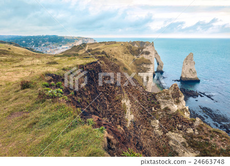 famouse Etretat arch rock, France 24663748