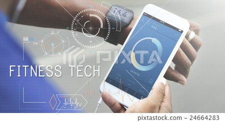 Fitness Tech Healthcare Wellness Innovation Concept 24664283