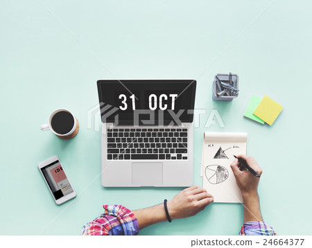 Time And Date Clock Graphic Concept 24664377