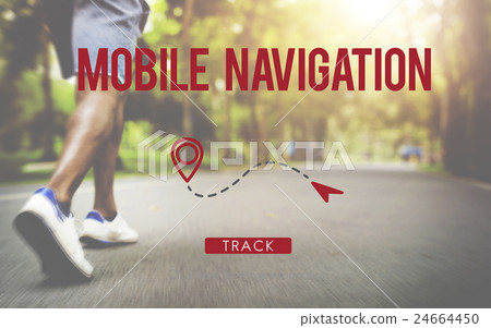 Mobile Navigation Direction Digital Gadget Internet Concept 24664450