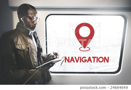 Navigation Location Mapping Destination Technology Graphic Concept Navigation Location Mapping Destination Technology Graphic Concept 24664649