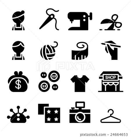 Sewing , fashion , Tailor , Clothing icon set Sewing , fashion , Tailor , Clothing icon set 24664653