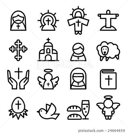 Thanksgiving , Easter, God , Christian icon set Thanksgiving , Easter, God , Christian icon set 24664659