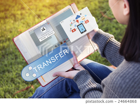 Online Streaming Technology Transfer Wireless Technology Concept 24664868