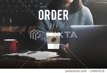 Menu Online Delivery Coffee Shop Concept 24664918