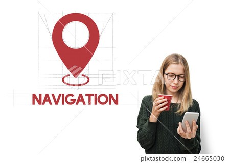 Navigation Location Mapping Destination Technology Graphic Concept 24665030
