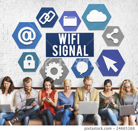 Wireless Signal Reception Mobility Graphic Concept 24665168