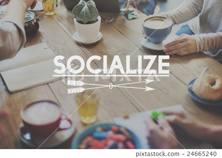 Social Media Stay Connected Concept Social Media Stay Connected Concept 24665240