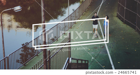 Fitness Outdoors Exercise Frame Graphic Concept Fitness Outdoors Exercise Frame Graphic Concept 24665741