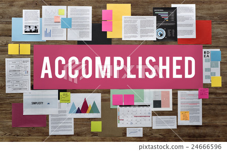 Accomplished Achieve Business Freedom Inspire Concept Accomplished Achieve Business Freedom Inspire Concept 24666596