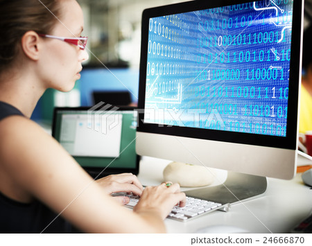 Binary Code Digits Technology Software Concept 24666870