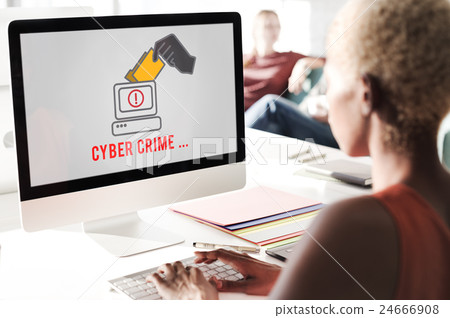 Cyber Attack Crime Fraud Phishing Hacker Security System Concept Cyber Attack Crime Fraud Phishing Hacker Security System Concept 24666908