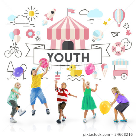 Children Kids Energetic Youth Playful Concept Children Kids Energetic Youth Playful Concept 24668216