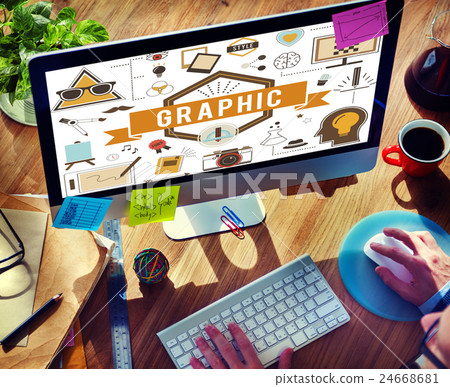 Graphic Creative Design Digital Illustrative Visual Concept 24668681