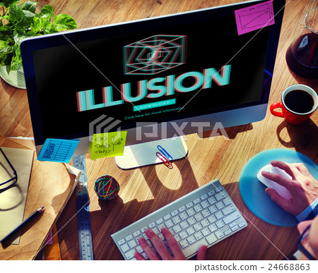 3D Three Dimensional Futuristic Display Modern Concept 24668863