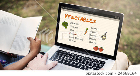 Vegetables Nutrition Shopping List Concept Vegetables Nutrition Shopping List Concept 24669164