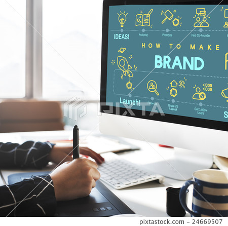 Brand Branding Copyright Label Logo Marketing Concept 24669507