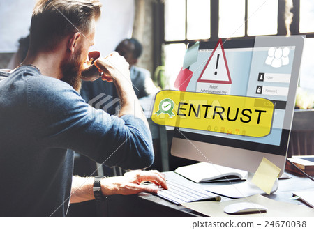 Access Allowed Entrust Password Secured Concept 24670038