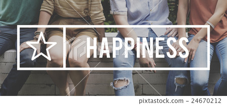 Happy Life Feel Good Happiness Live Concept 24670212