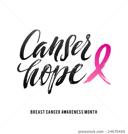 Vector Breast Cancer Awareness Calligraphy Poster Vector Breast Cancer Awareness Calligraphy Poster 24670489