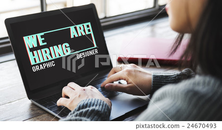 We are Hiring Job Applicaion Creative Occupation Designer Concept 24670493