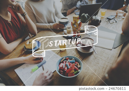 Start Up Development Enterprise Launch Growth Concept 24670811