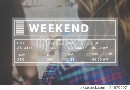 Holiday Travel Tourism Relaxation Graphic Concept 24670907