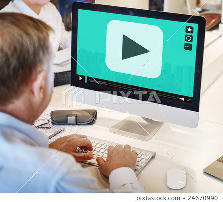 Video Screen Multimedia Technology Education Graphic Concept Video Screen Multimedia Technology Education Graphic Concept 24670990