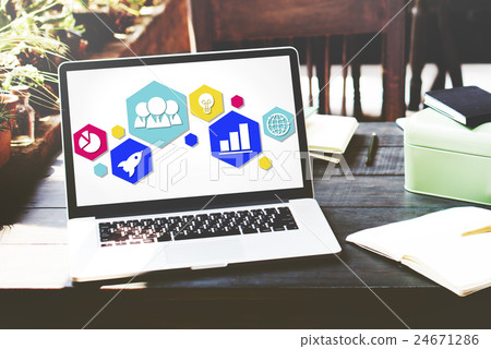 Global Business Strategy Planning Icon Concept Global Business Strategy Planning Icon Concept 24671286