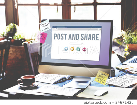 Post Share Communication Connection Social Concept Post Share Communication Connection Social Concept 24671423