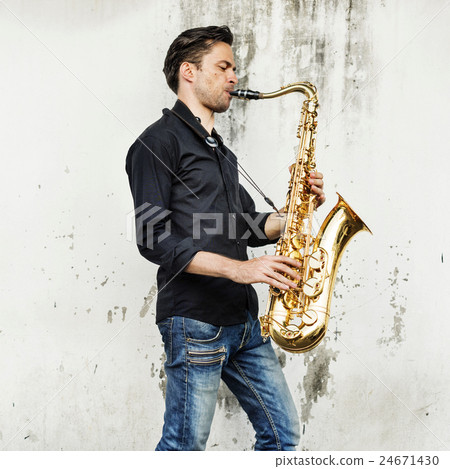 Alto Saxophone Artist Classical Jazz Musician Sax Concept 24671430