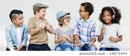 Children Kids Friends Playful Happiness Concept Children Kids Friends Playful Happiness Concept 24671444