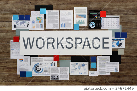 Workspace Office Stationary Workplace Concept 24671449