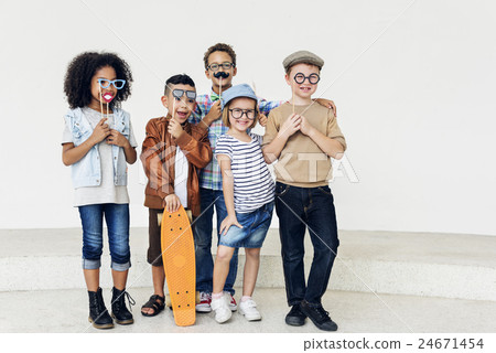 Children Kids Friends Playful Happiness Concept Children Kids Friends Playful Happiness Concept 24671454