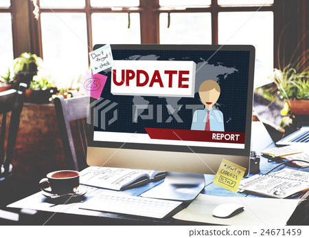 Update Trending Breaking News Report Information Concept Update Trending Breaking News Report Information Concept 24671459