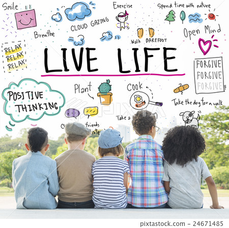 Positive Thinking Simple Life Graphic Concept Positive Thinking Simple Life Graphic Concept 24671485