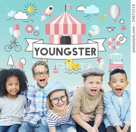 Children Kids Energetic Youth Playful Concept 24671519