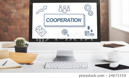 Cooperation Business Agreement Collaboration Graphic Concept 24671559