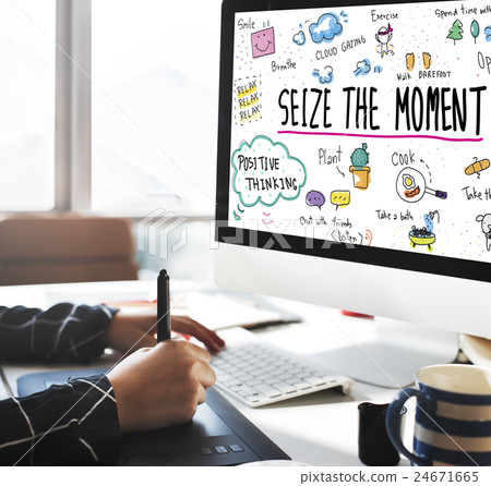 Positive Thinking Simple Life Graphic Concept Positive Thinking Simple Life Graphic Concept 24671665