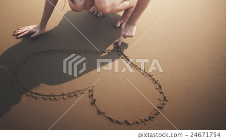 Heart Love Like Beach Bare Chill Coastline Shore Concept Heart Love Like Beach Bare Chill Coastline Shore Concept 24671754