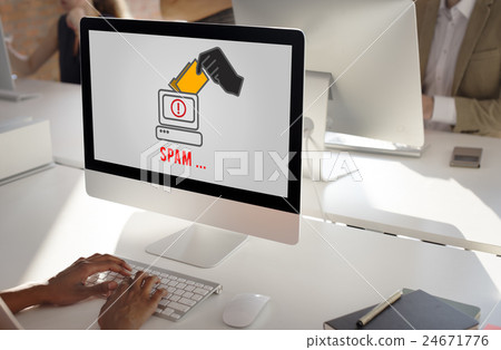 Cyber Attack Crime Fraud Phishing Hacker Security System Concept 24671776