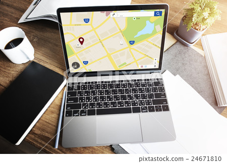Map Location Information Web Layout Concept 24671810