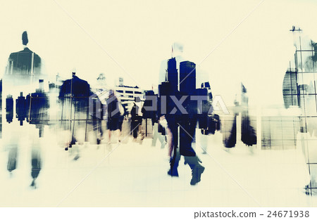 Business People Walking Motion City Concept 24671938